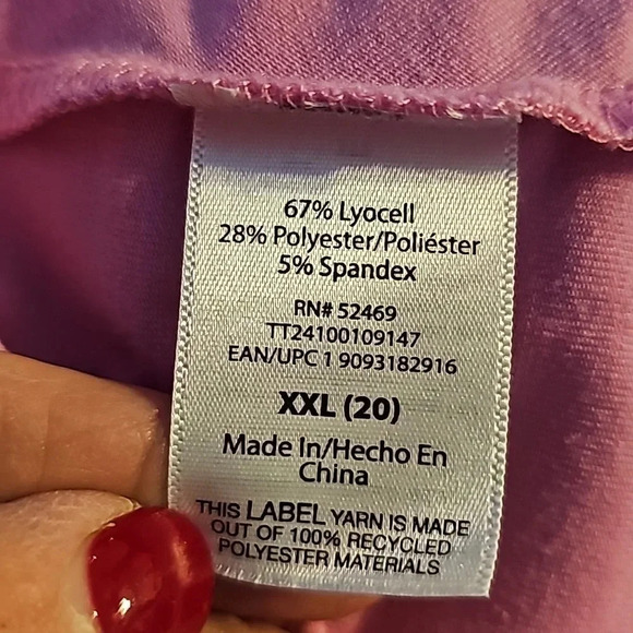 Time & Tru Pink Knotted Front Top with Butterfly sleeves. NWOT - Picture 4 of 5